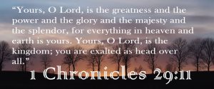Truly Worhy Devotional - 1 Chronicles 29:11