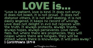 Love is....1 Corinthians 13 - devotional