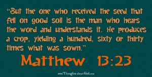 #Devotional on Matthew 13:23