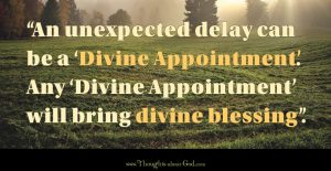 Divine Appointments, Diving Blessings